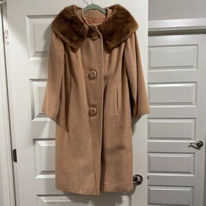 50s Brentshire Cashmere and Mink Overcoat